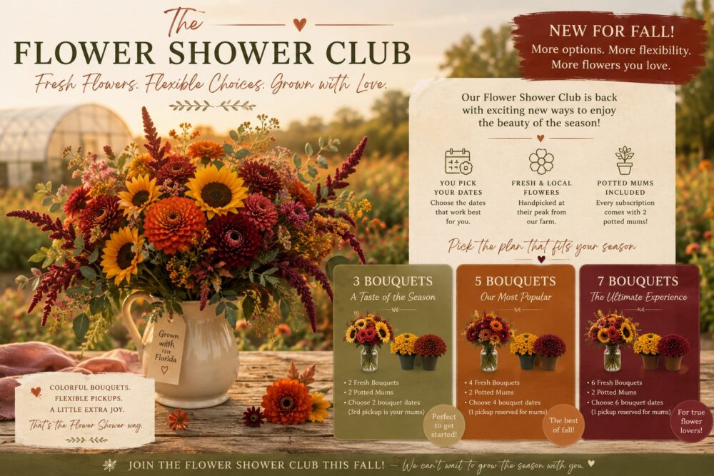 The Flower Shower Club Is Blooming This Fall!